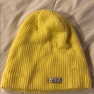 NEFF pale yellow beanie